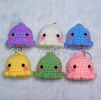Ghost Octopus Keychain