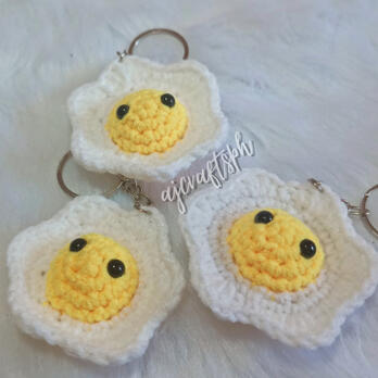 Sunny Side Egg Keychain