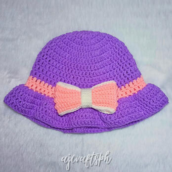 Purple Ribbon Kids Hat